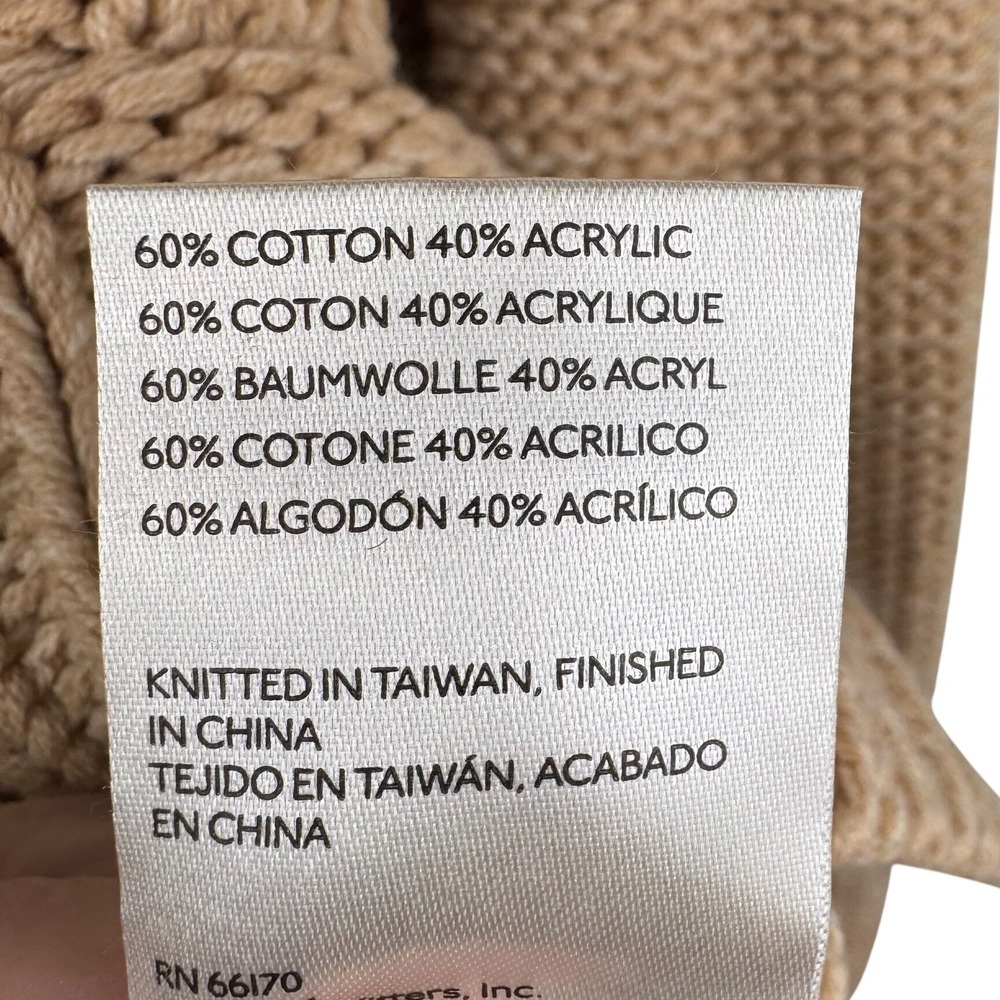 NEW NWT Free People Sweater Bell Song Beige Medium Sandcastle Knit Mock Neck - Picture 12 of 16